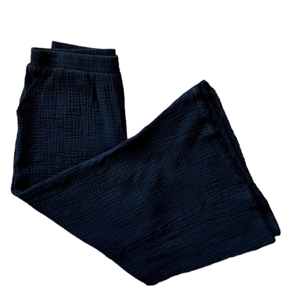 🌺IVY JANE Gauzy Cotton Wide Leg Cropped / Culottes / Pants in Black Size Small🌺 - Picture 2 of 5
